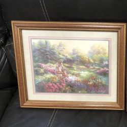 Home Interior Lee K. Parkinson Lady Woman in Flower Garden