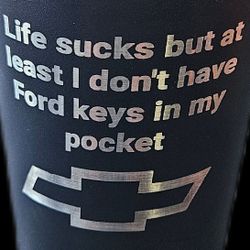 20 Oz Chevy Tumbler (Engraved) Great Father's Day Gift