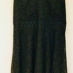  Charter Club Black Macrame/Lace Dress - Petite Large - Bought and Never Worn