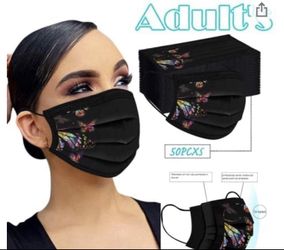 Pack Of 10 Black Butterfly Reusable COVID Mask Pack