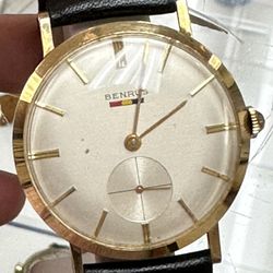 Benrus Manual Wind 14k Gold Watch