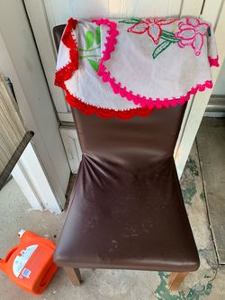 Brown Faux Leather Dining Chairs