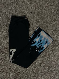 Copper Rivet Rhinestone Flared Sweatpants