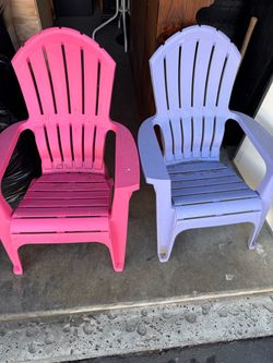 Plastic Adirondack Patio Chairs – Set of 2
