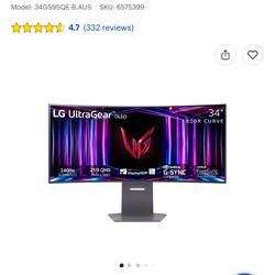 LG - UltraGear 34" OLED Curved WQHD 240Hz 0.03ms FreeSync and NVIDIA G-SYNC Compatible Gaming Monitor with HDR400 - Black