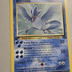 Pokemon Cards: Fossil 1st Edition Rare: Articuno 17/62 