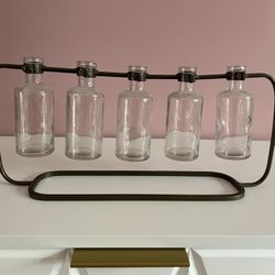 Decorative 5 Jar Flower Vase Rustic Home Decor 