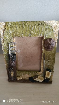 3D Picture Frame With Golf Clubs Shoes