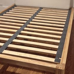 Thuma Queen  Bed frame with Pillowboard Headboard in Alabaster