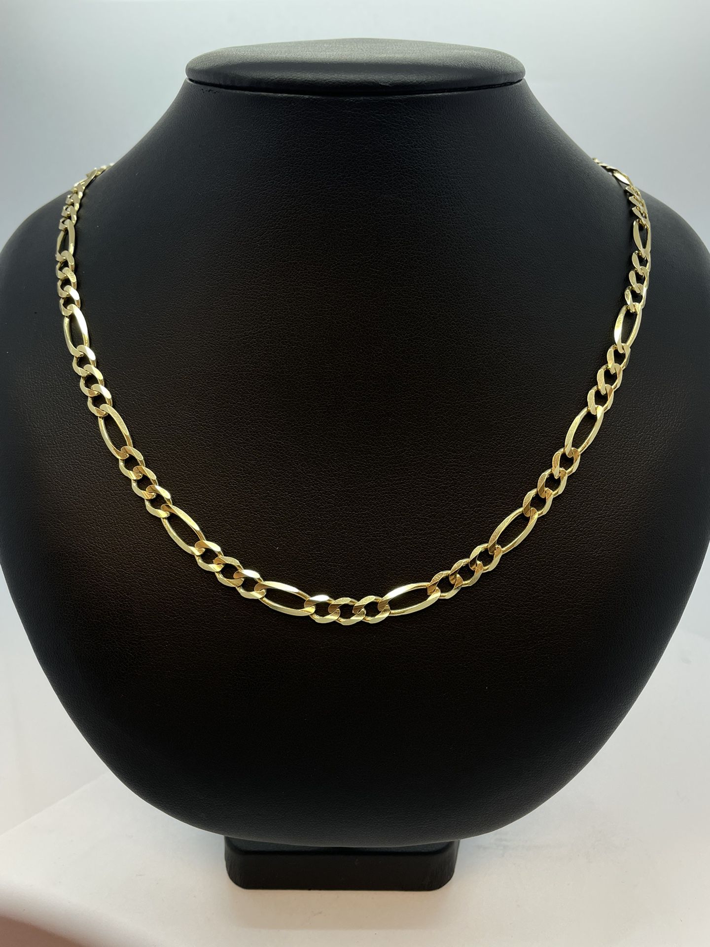Figaro Chain 14K Solid New 