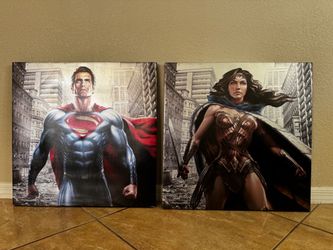 WonderWoman and SuperMan Canvas