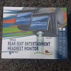 NEW! 9" rear seat headrest monitors