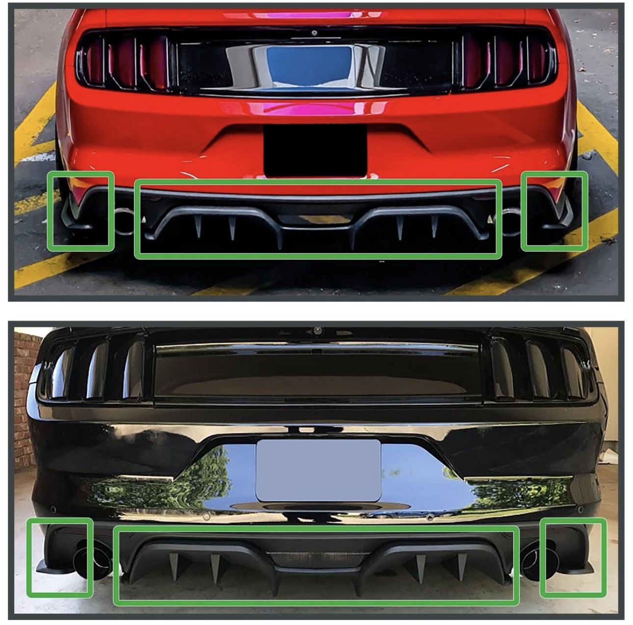 2015-2017 Mustang rear diffuser
