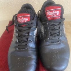 Rawlings Size 7 Baseball Cleats Boys And Men Size Leather