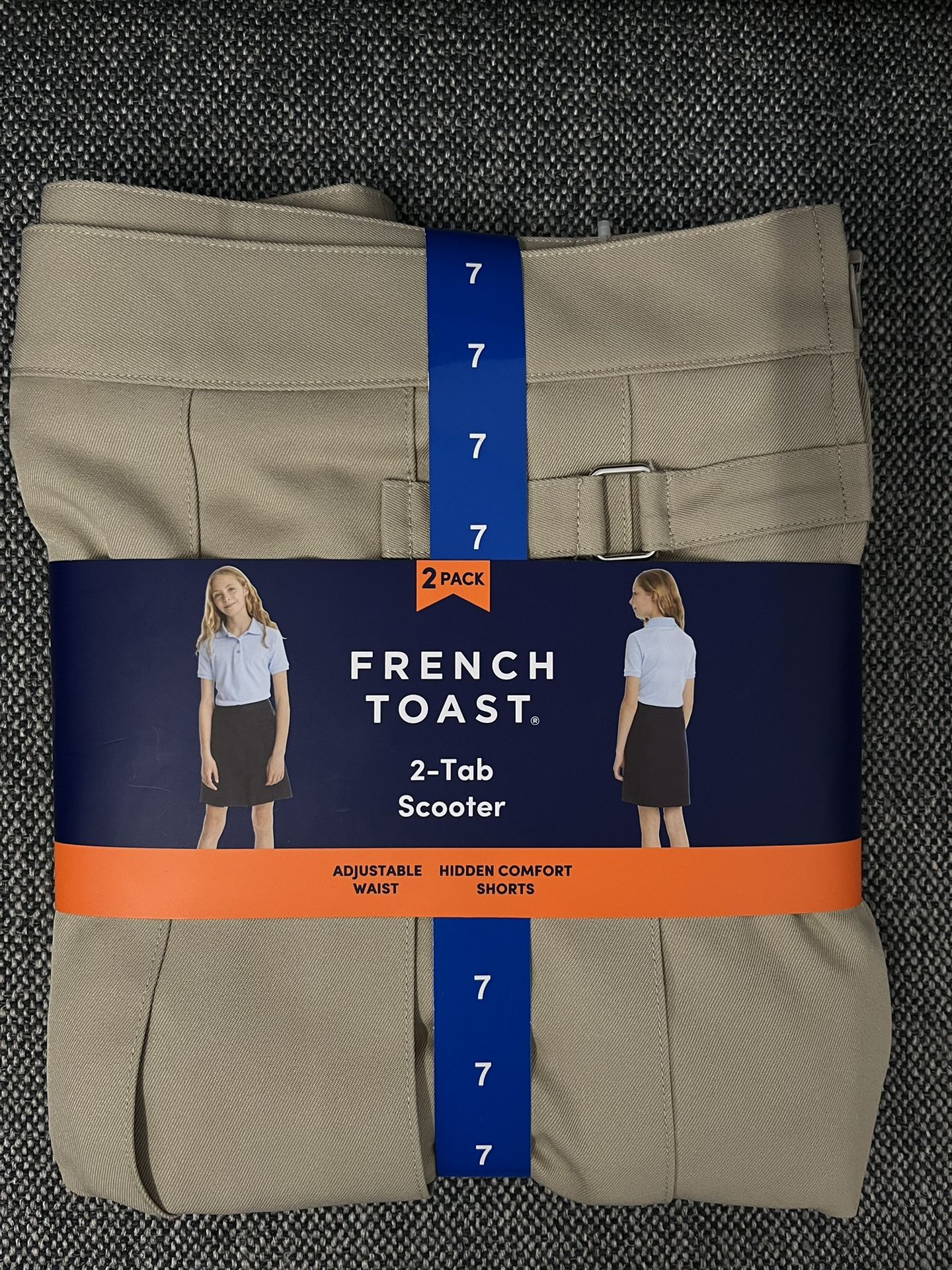 Girls Skirt Uniform Hidden Comfort Shorts 2 Pack