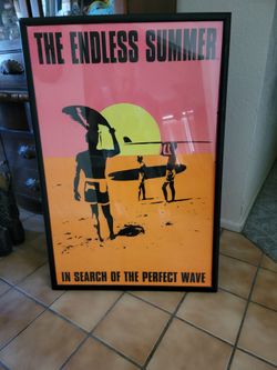 Endless summer movie poster.  Framed
