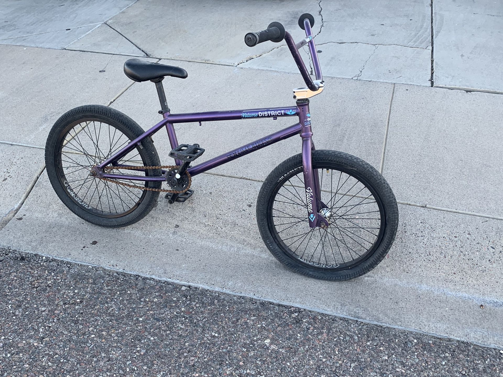BMX purple bike