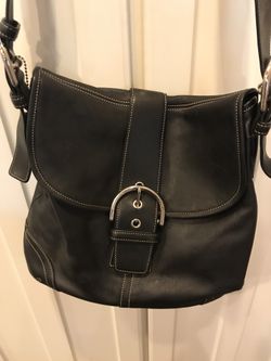 Coach crossbody black leather