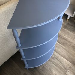 Table / Corner Table/ End Table/ Wood/ Blue