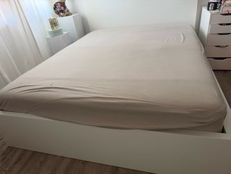IKEA white queen bed