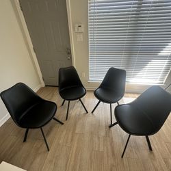 Chairs Faux leather (4) Black $40 A PIECE
