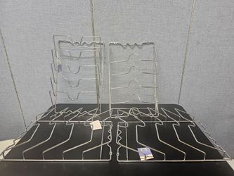 Chrome Wire Pan Lid Organizer Rack Set