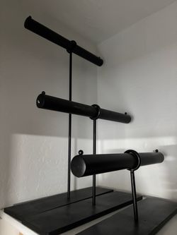 3-Tier Black Metal Jewelry Display Stand