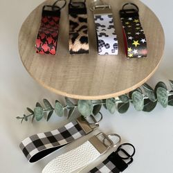 Faux Leather Wristlet /Keyfob