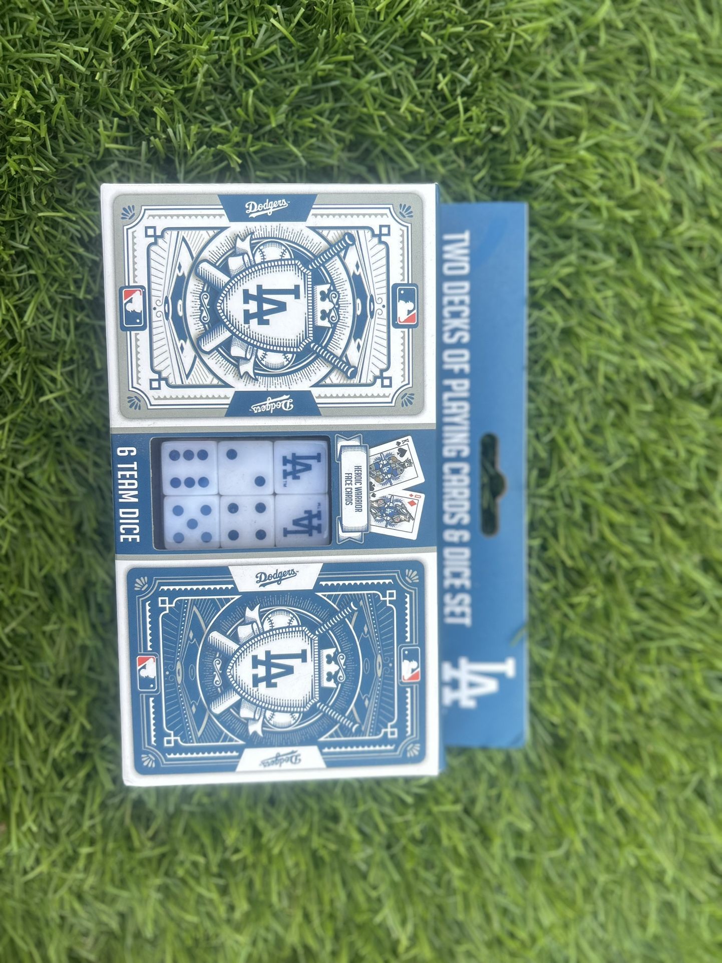 La Dodgers Deck Of Cards With Dice Set New