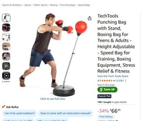 Boxing punching bag with stand