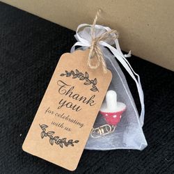 Mushroom Keychains “Thank You For Celebrating With Us” Favors (20)
