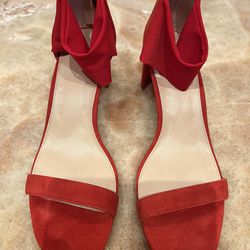 New Pelle Mode Low Heel- Red.  Size 10