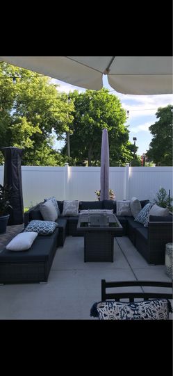 9 piece outdoor sectional