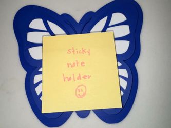 3D Printed Butterfly Sticky Note Holder – Desk Organizer