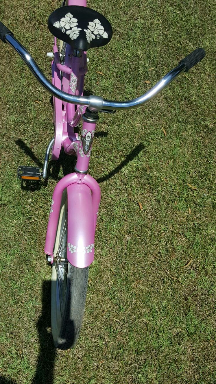 Girls 20 inch Electra Pink Hawaii Flower bike