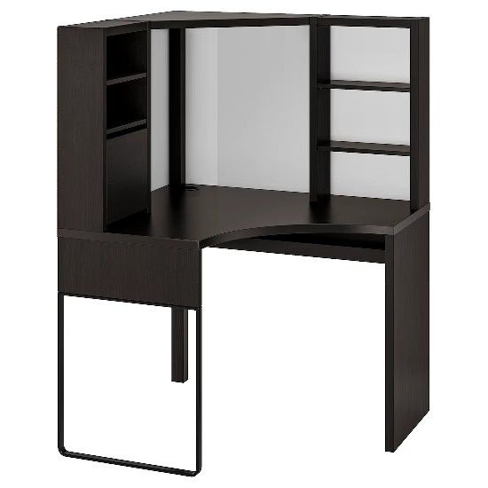 IKEA Micke Black Corner Desk And Chair