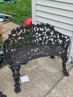 Cast Iron Benches - Black -