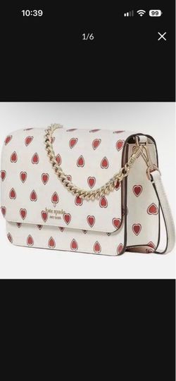 Kate Spade Madison Flap Crossbody with Heart Print with matching wallet