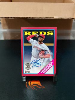 2023 Topps Hunter Greene On Card Auto #'d /25 Reds Ace