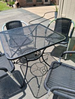 Table and 4 chairs plus canopy