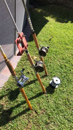 Three Fishing Poles with Reels good for bass,farel and etc (30$ each) for  Sale in Citrus Heights, CA - OfferUp