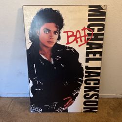 Micheal Jackson Bad Album Poster 1987