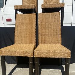 4 WICKER CHAIRS