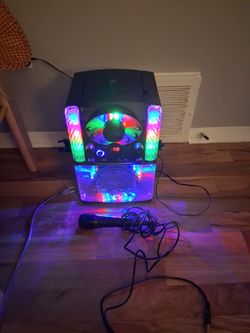 Karaoke Machine with Microphone and Lights