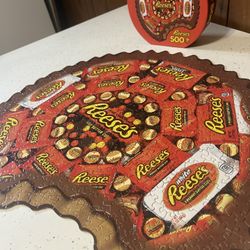 Reeses Peanut Butter Cup puzzle - 500 piece - Masterpieces 22" x 22" Complete   Put together one time 