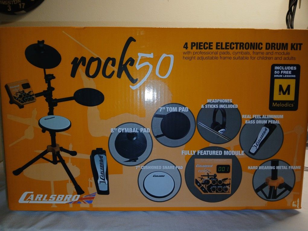 Carlsbro Rock 50 Electronic Drum Set (New,Unopened)