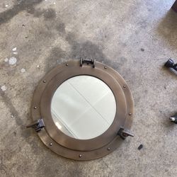 12'' Vintage Ship's Porthole Face Mirror Nautical Marine Porthole Wall