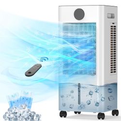 Windowless Portable Air Conditioner, 12H Timer & 2-Gal Tank, 3-IN-1 Portable AC Unit with Remote, 75°Oscillation, 3 Modes & 3 Speeds, Ultra-Quiet 24" 