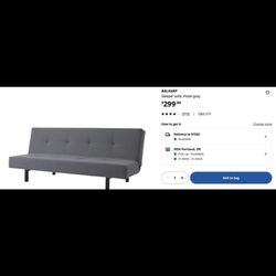 GRAY COMFY SLEEPER SOFA - ASAP Pick Up By Thursday Night (moving Friday 9/12)