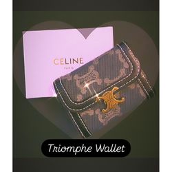 Blue Denim With Black Leather & Gold Accents Designer Grengr Style Wallet !!NOTE PICS AND DESCRIPTION!!